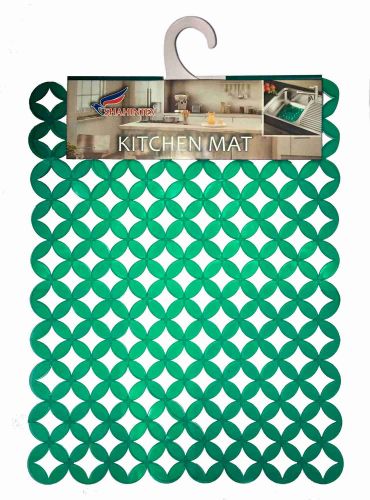 Коврик в раковину «Кружки» 25*31 зелёный