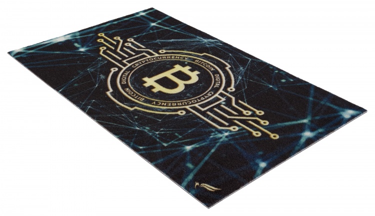 Коврик влаговпитывающий SHAHINTEX DIGITAL PRINT (06) «Биткойн» 40*60 - 3