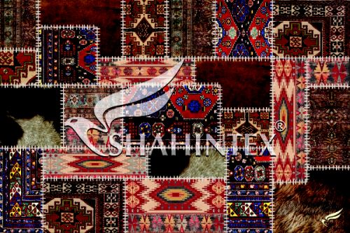 Коврик влаговпитывающий SHAHINTEX DIGITAL PRINT (08) «Пэчворк» 50*80