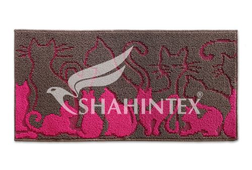 Коврик SHAHINTEX LOOP ITALIANO 50*100 «кошечки» бежево-розовый 76