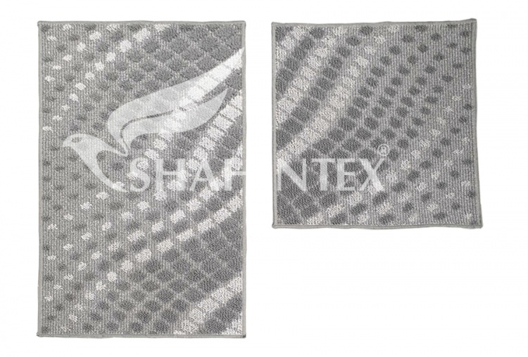 Набор ковриков SHAHINTEX LOOP ITALIANO 50*80+50*50 «волна» серый 50