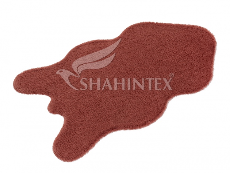 Коврик меховой шкура SHAHINTEX 50х88 брусничный 05