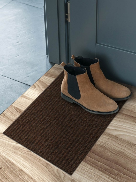 Коврик придверный влаговпитывающий icarpet Ребристый ТПР 40х60 брауни 04 - 3