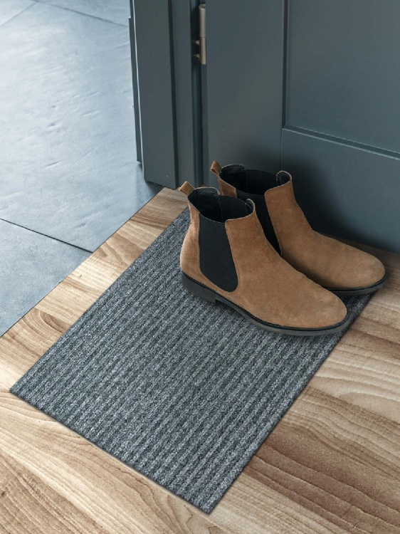 Коврик придверный влаговпитывающий icarpet Ребристый ТПР 40х60 графит 01 - 2