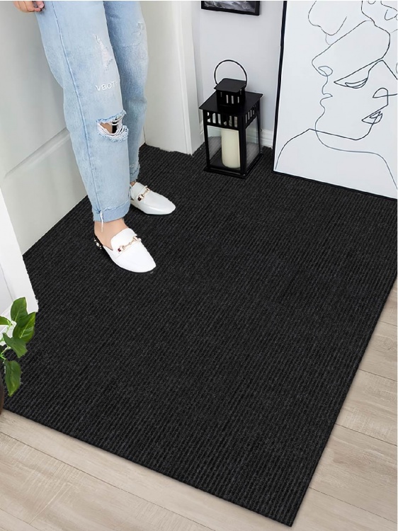 Коврик придверный влаговпитывающий icarpet Ребристый ТПР 100х150 антрацит 03 S - 2
