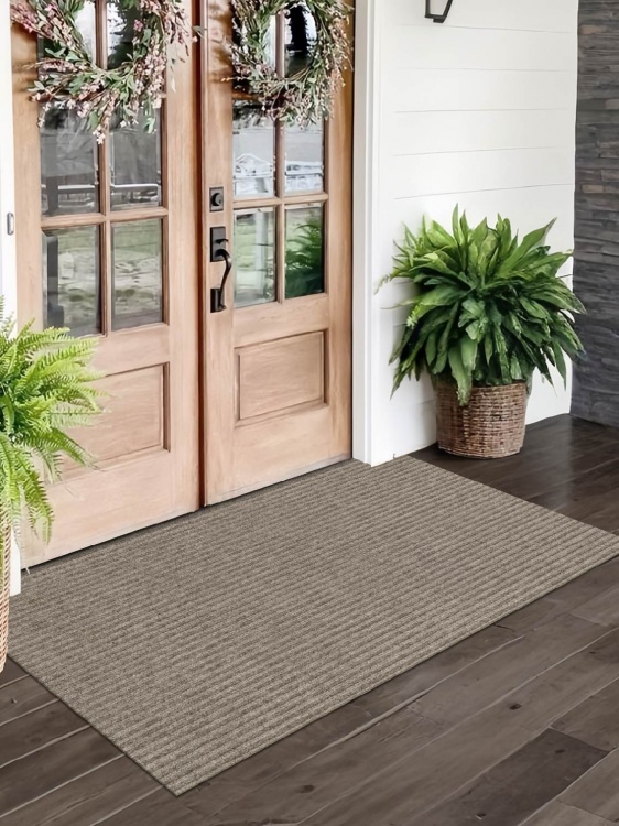 Коврик придверный влаговпитывающий icarpet Ребристый ТПР 100х150 мокко 02 S - 2