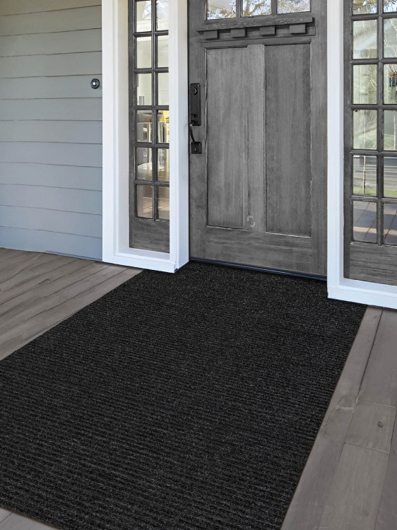 Коврик придверный влаговпитывающий icarpet Ребристый ТПР 120х200 антрацит 03 S - 2