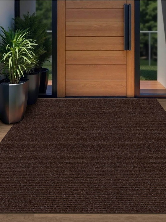 Коврик придверный влаговпитывающий icarpet Ребристый ТПР 120х200 брауни 04 S - 2