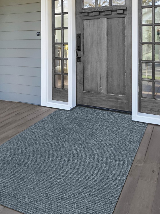 Коврик придверный влаговпитывающий icarpet Ребристый ТПР 120х200 графит 01 S - 2