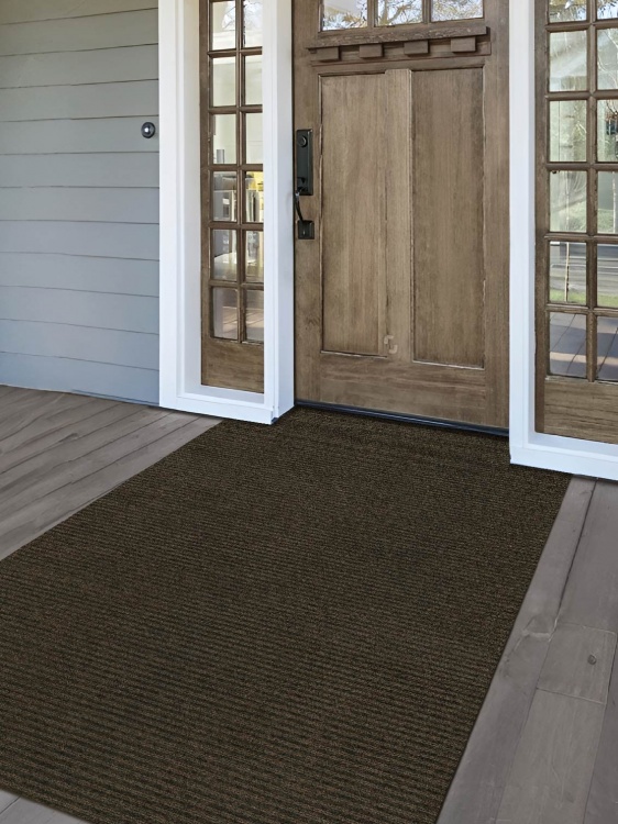 Коврик придверный влаговпитывающий icarpet Ребристый ТПР 120х200 мокко 02 S - 3