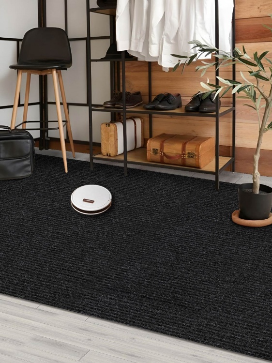Коврик придверный влаговпитывающий icarpet Ребристый ТПР 120х300 антрацит 03 S - 3