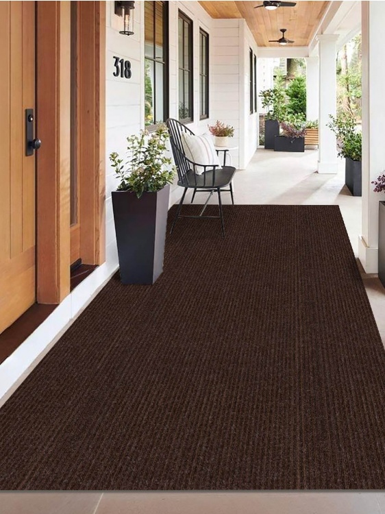 Коврик придверный влаговпитывающий icarpet Ребристый ТПР 120х300 брауни 04 S