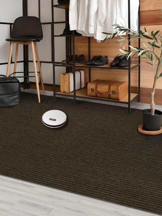 Коврик придверный влаговпитывающий icarpet Ребристый ТПР 120х300 мокко 02 S - 2