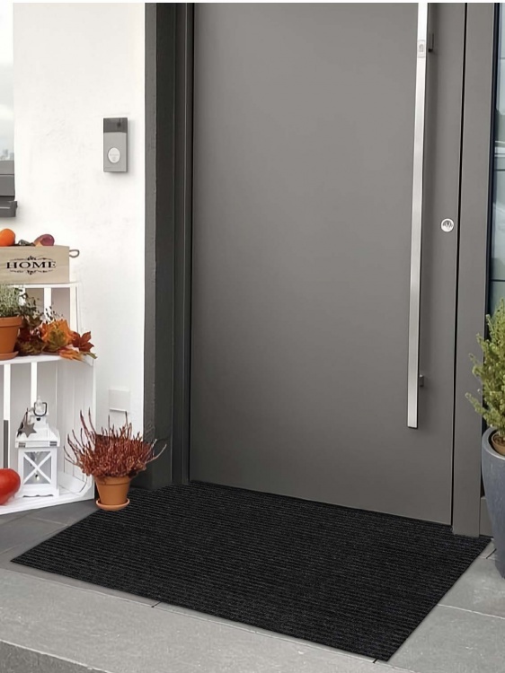Коврик придверный влаговпитывающий icarpet Ребристый ТПР 60х120 антрацит 03 S - 4