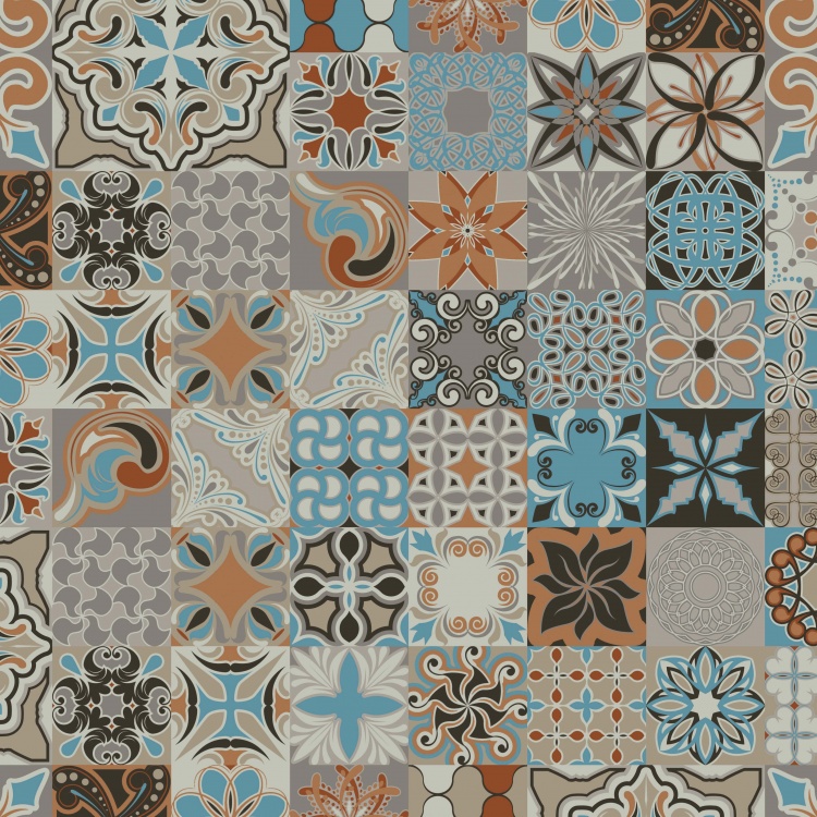 Коврик-дорожка вырезной icarpet PRINT антискользящий (103) 