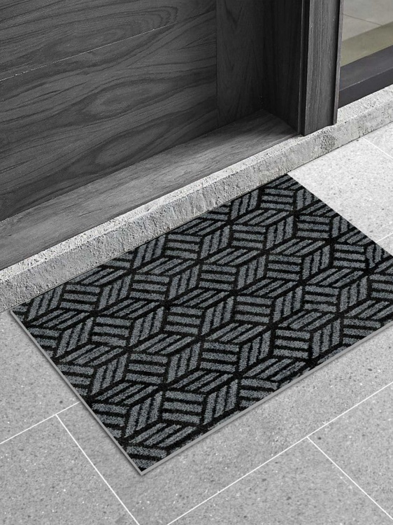 Коврик придверный влаговпитывающий SHAHINTEX Жаккард ТПР 40х60 графит 01 - 3