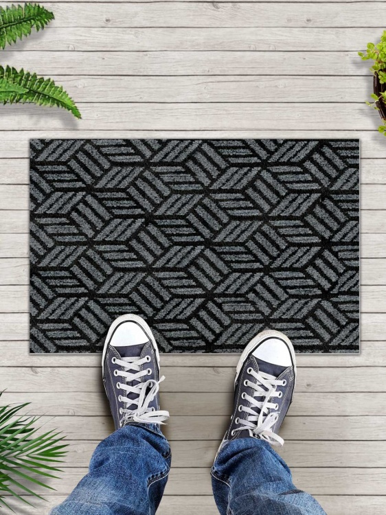 Коврик придверный влаговпитывающий SHAHINTEX Жаккард ТПР 40х60 графит 01 - 4