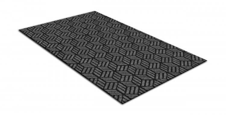 Коврик придверный влаговпитывающий SHAHINTEX Жаккард ТПР 60х120 графит 01 S