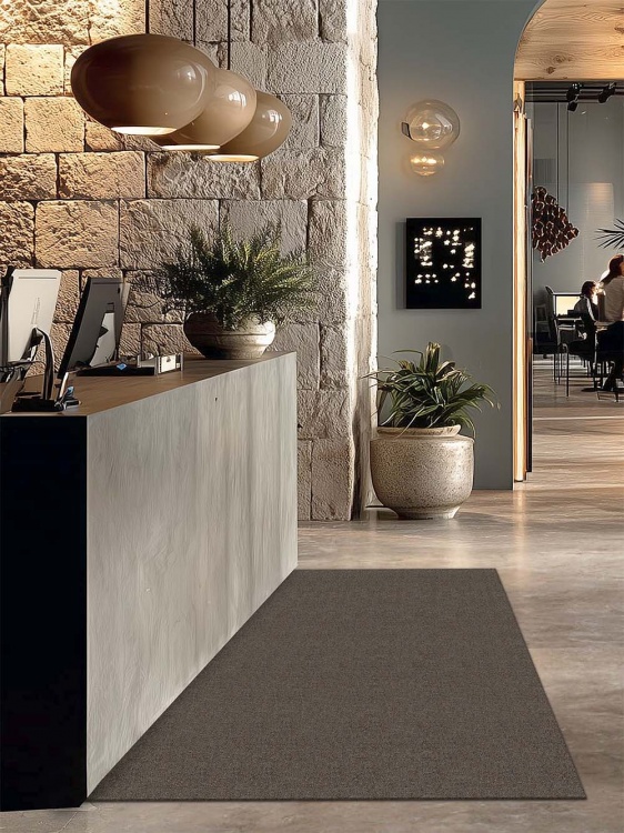 Коврик придверный влаговпитывающий SHAHINTEX Тафтинг ТПР 100х150 коричнево-серый гранит 02 S - 2