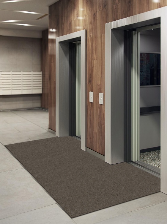 Коврик придверный влаговпитывающий SHAHINTEX Тафтинг ТПР 120х200 коричнево-серый гранит 02 S - 2