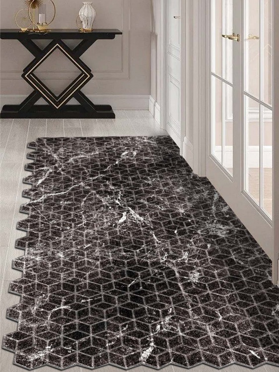 Коврик влаговпитывающий SHAHINTEX DIGITAL PRINT (27) с тиснением соты 