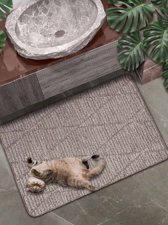 Коврик БУКЛЕ icarpet «Кристалл» 60х100 мокко с молоком 80 S - 2