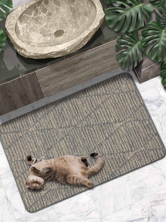 Коврик БУКЛЕ icarpet «Кристалл» 60х100 серо-бежевый 50 S - 2