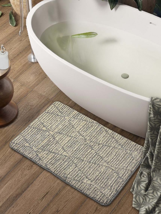 Коврик БУКЛЕ icarpet «Кристалл» 60х100 серо-бежевый 50 S - 3