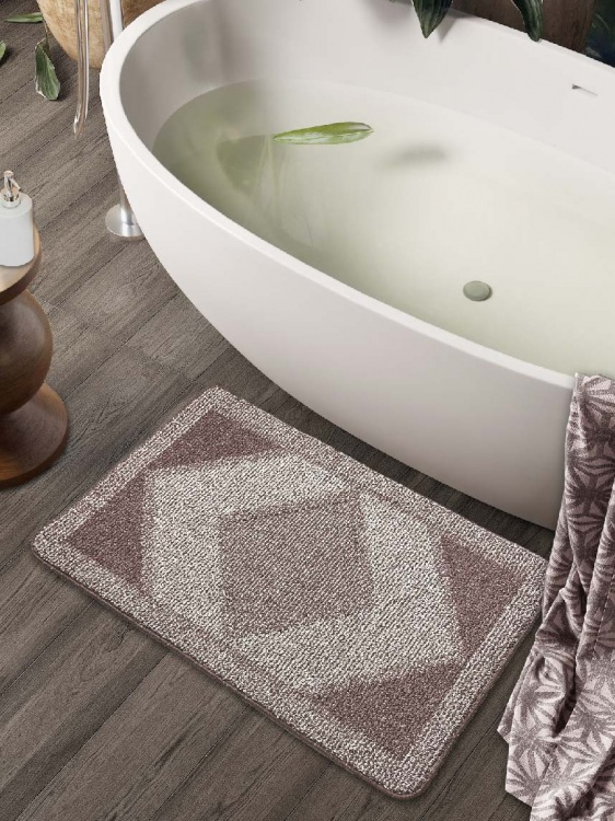 Коврик БУКЛЕ icarpet «Гармония» 60х100 мокко с молоком 80 - 3