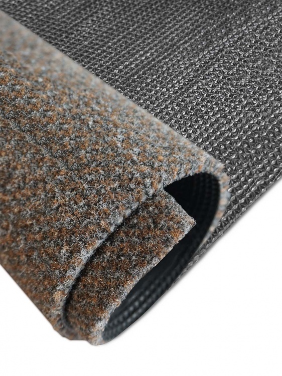 Коврик придверный влаговпитывающий SHAHINTEX Тафтинг ТПР 80х120 коричнево-серый гранит 02 - 3