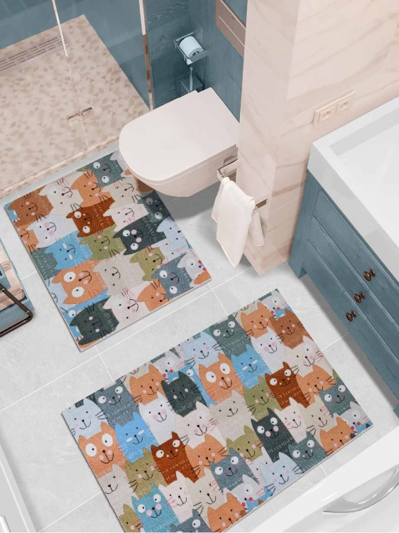 Набор ковриков вырезных icarpet PRINT антискользящих (100) 