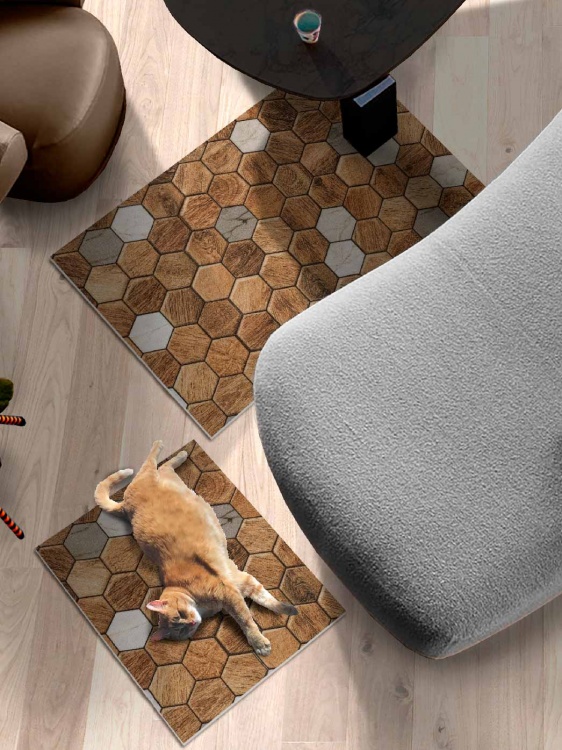 Набор ковриков вырезных icarpet PRINT антискользящих (110) 