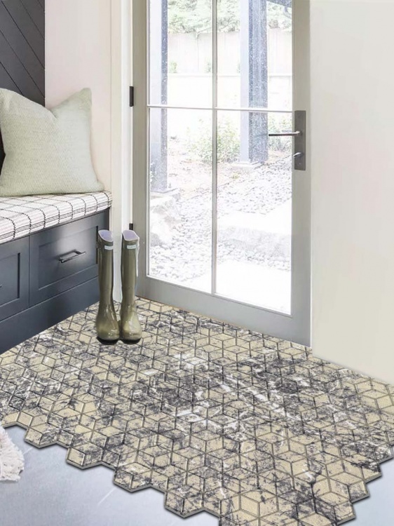 Коврик влаговпитывающий SHAHINTEX DIGITAL PRINT (35) с тиснением соты 