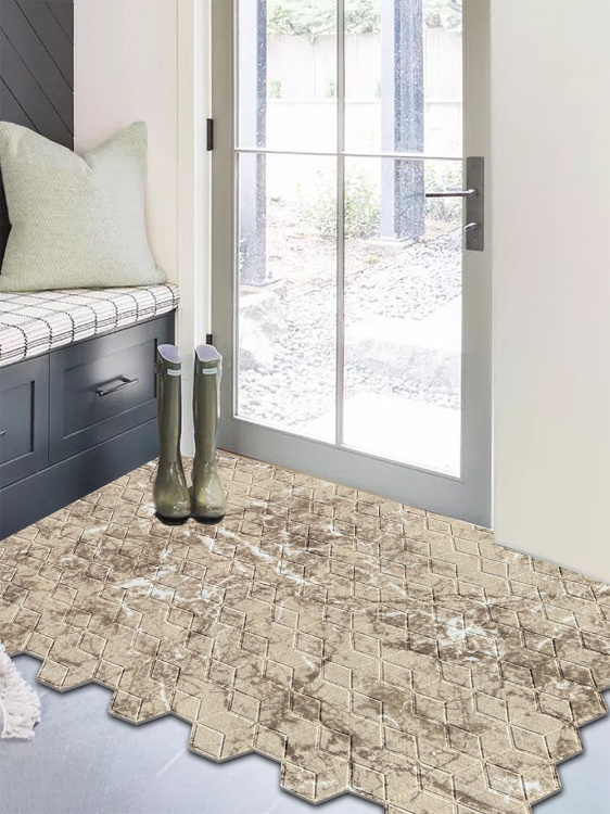 Коврик влаговпитывающий SHAHINTEX DIGITAL PRINT (36) с тиснением соты 