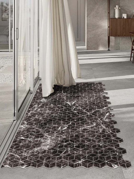 Коврик влаговпитывающий SHAHINTEX DIGITAL PRINT (27) с тиснением соты 