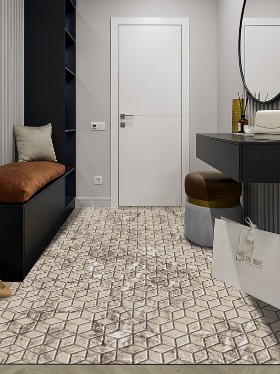 Коврик влаговпитывающий SHAHINTEX DIGITAL PRINT (36) с тиснением соты 