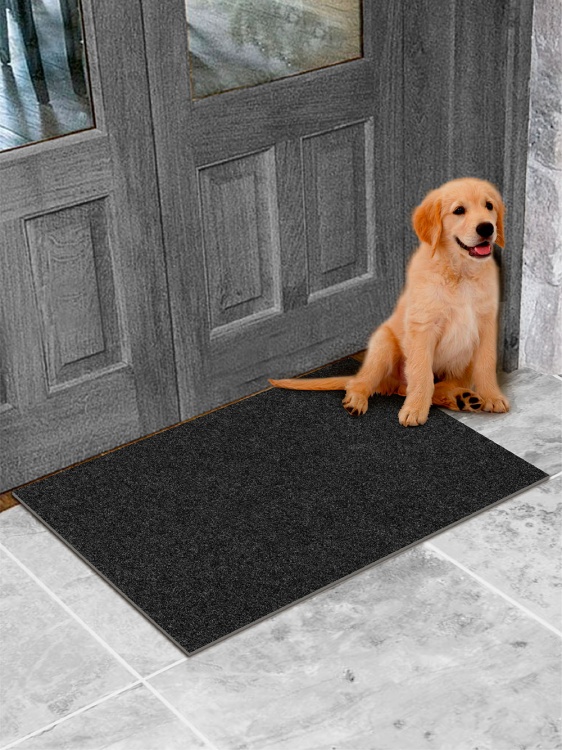 Коврик влаговпитывающий icarpet ПРАКТИК антискользящий 40х60 чёрный гранит 03 - 3