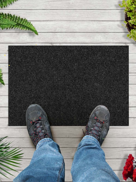Коврик влаговпитывающий icarpet ПРАКТИК антискользящий 40х60 чёрный гранит 03 - 4
