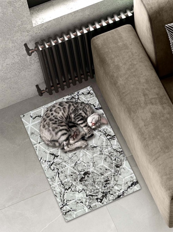 Коврик влаговпитывающий SHAHINTEX DIGITAL PRINT (38) с тиснением соты 