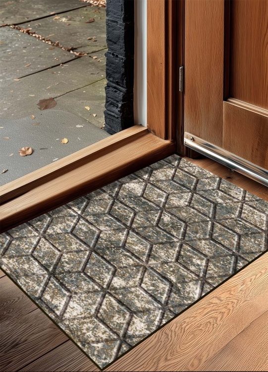 Коврик влаговпитывающий SHAHINTEX DIGITAL PRINT (39) с тиснением соты 