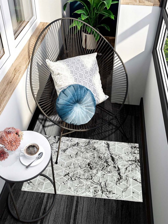 Коврик влаговпитывающий SHAHINTEX DIGITAL PRINT (38) с тиснением соты 