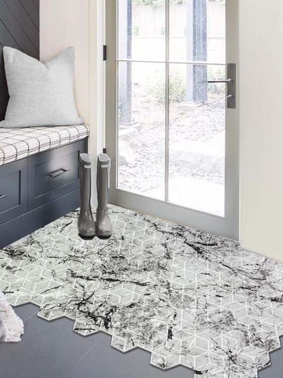 Коврик влаговпитывающий SHAHINTEX DIGITAL PRINT (38) с тиснением соты 