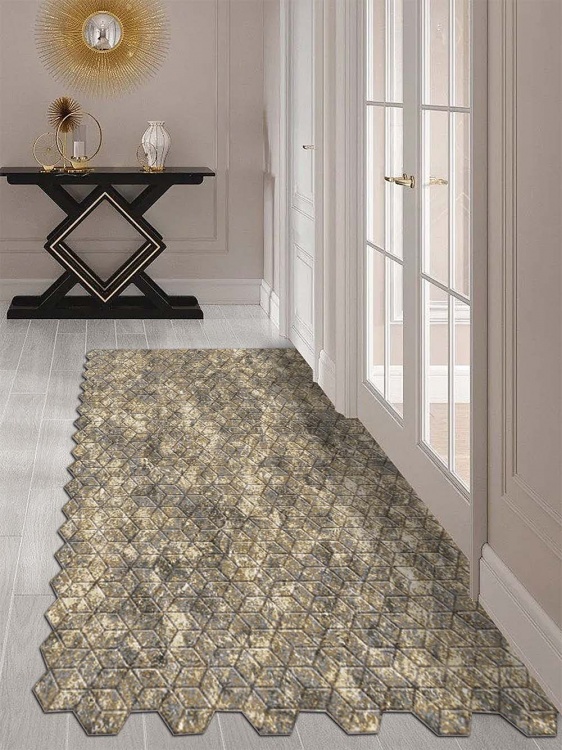 Коврик влаговпитывающий SHAHINTEX DIGITAL PRINT (39) с тиснением соты 