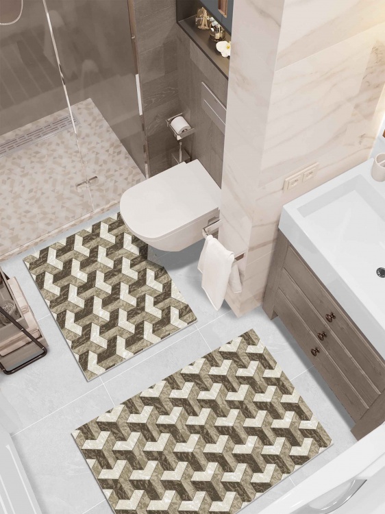 Набор ковриков вырезных icarpet PRINT антискользящих (140) 