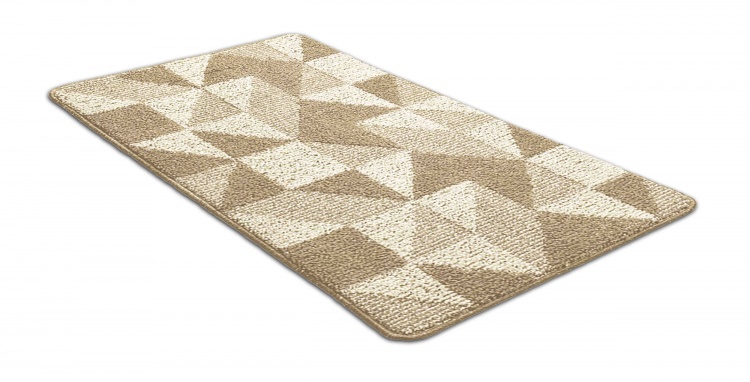 Коврик БУКЛЕ icarpet «Геометрия» 80х120 бисквитно-кремовый 7 S