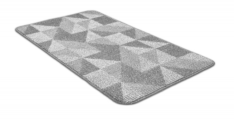 Коврик БУКЛЕ icarpet «Геометрия» 80х120 пепельно-серый 74 S