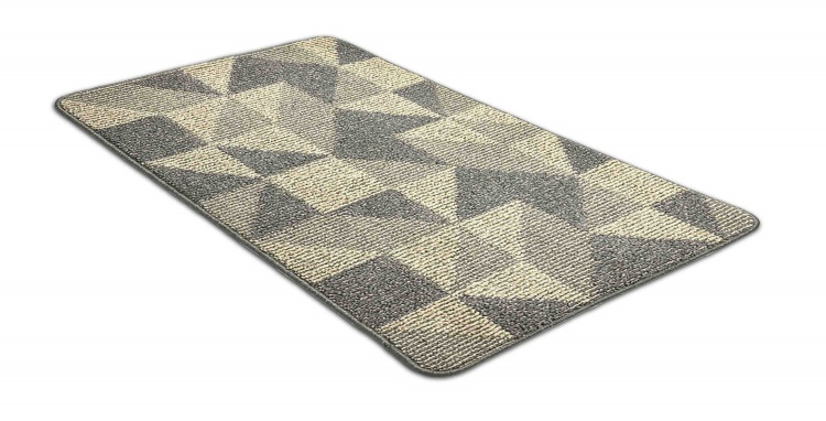 Коврик БУКЛЕ icarpet «Геометрия» 80х120 серо-бежевый 50 S
