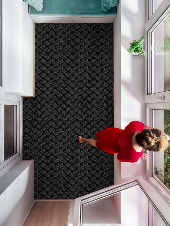 Коврик SHAHINTEX БЕРЕСТА 100х200 серый 01 S - 3