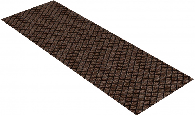 Коврик влаговпитывающий ДИАМАНТ 60х200 коричневый 02 S