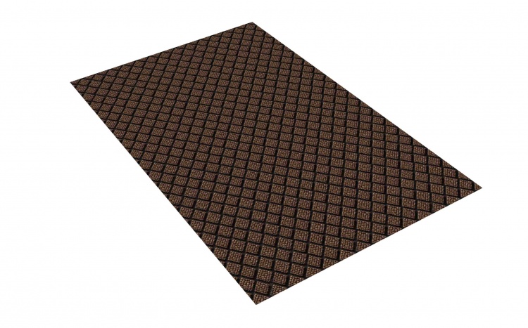 Коврик влаговпитывающий ДИАМАНТ 100х120 коричневый 02 S